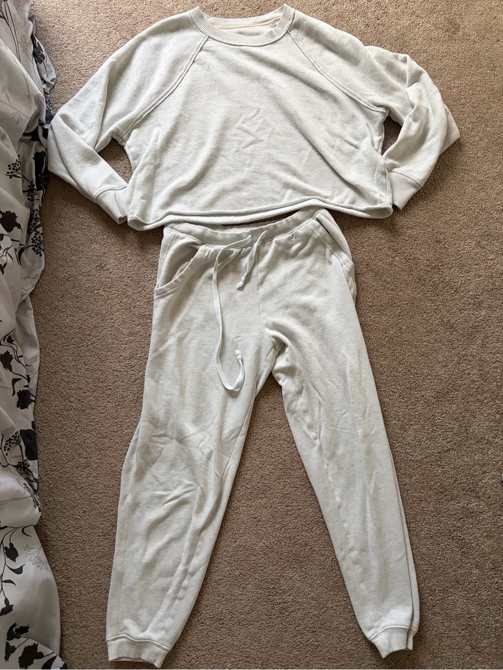 🦋 AERIE - Small Sweat Suit (Pants & Crew Neck) - As is